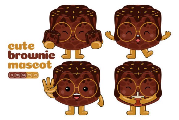 Cute Brownie Mascot Vector Pack 02: A Versatile Asset for Visual Storytelling