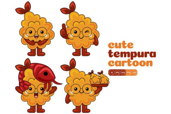 Cute Tempura Mascot Vector Pack 02: Your Go-To Illustration Toolkit