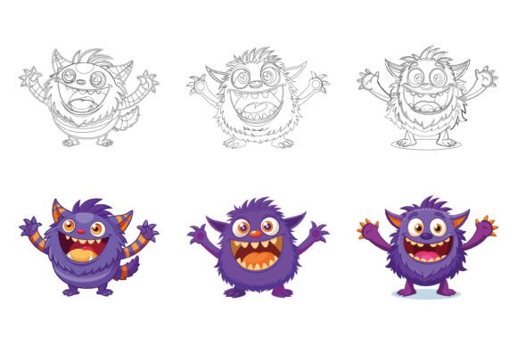Discovering the Magic of Cute Cartoon Monsters and Professional AI EPS Illustration Collections