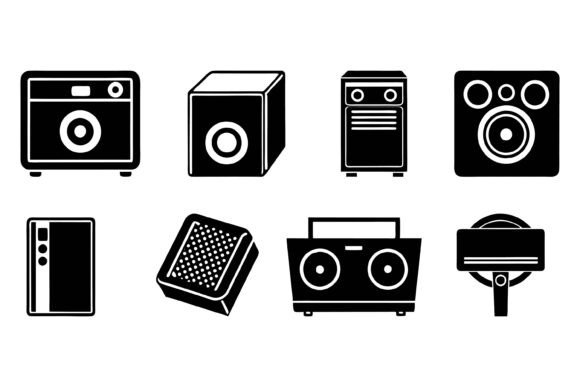 Speaker Icon Set: Versatile AI EPS Collections for Modern Communication Design