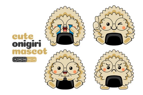 Unleashing Creativity with the Cute Onigiri Mascot Vector Pack 01: A Versatile Design Asset for Modern Workflows